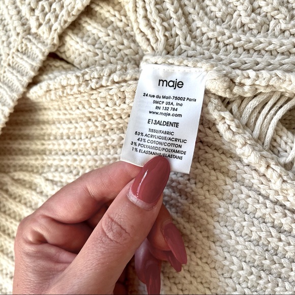 Maje Distressed Motorcycle Cardigan - Picture 7 of 9